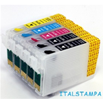 Cartuccia ricaricabile vuota per Epson T1812 ciano con chip autoreset