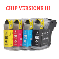 Cartuccia per Brother LC-123 nero con CHIP VERSIONE III
