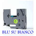 12mmX8m Nastro laminato compatibile per Brother TZe-535 bianco su blu