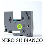 12mmX8m Nastro laminato compatibile per Brother TZe-FX231 nero su bianco