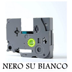 9mmX8m Nastro laminato compatibile per Brother TZe-FX221 nero su bianco