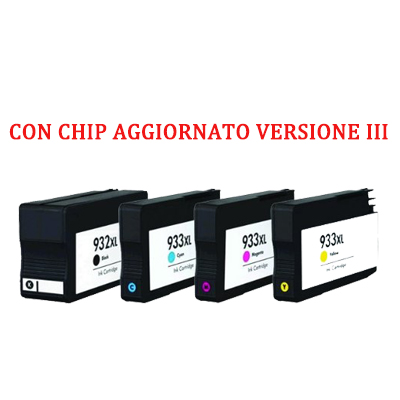 Cartuccia per HP 933XL CN056AE giallo 825pag con chip aggiornato versione III
