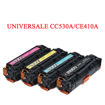 Toner rigenerato universale per HP CC530A 304A CE410X 305A CF380X nero 3500pag.