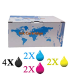 Kit 10 Cartucce per Epson T603 4 nero 2 ciano 2 magenta 2 giallo