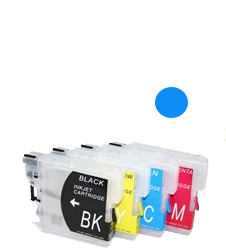 Cartuccia ricaricabile vuota per Brother LC985 LC980 LC1100 ciano