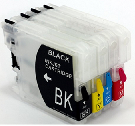Cartuccia ricaricabile vuota per Brother LC960 LC970 LC1000 ciano