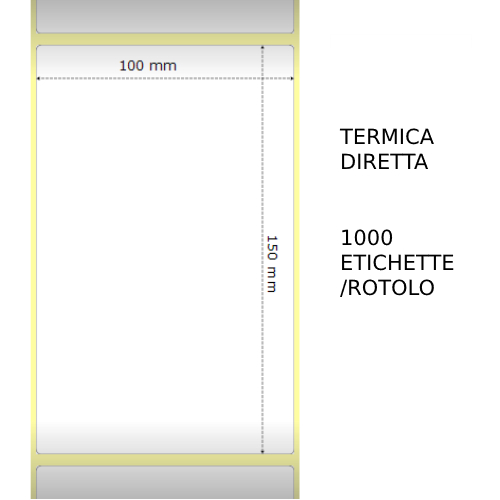 Termica diretta Etichette permanente per ZEBRA 100mm*150mm 1000pz