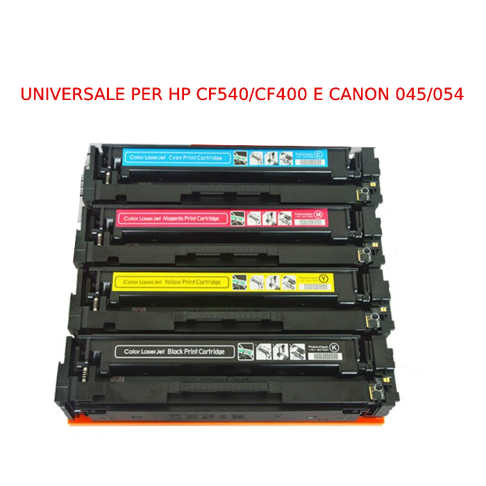 Toner universale per HP CF543X 203X CF403X 201X CANON 045H 054H magenta 2500pag.