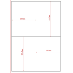 Etichette adesivo formato A4 165g 105*148mm n.4 etichette/foglio (conf.100foglio)