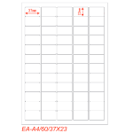 Etichette adesivo formato A4 165g 37*23mm n.60 etichette/foglio (conf.100foglio)