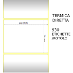 Termica diretta Etichette permanente per ZEBRA 102mm*76mm 930pz 