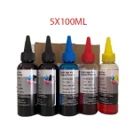 5X100ml Kit inchiostri universali 2xNero 1xCiano 1xMagenta 1xGiallo